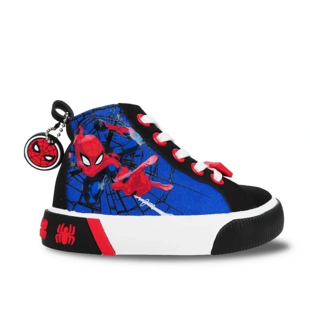 Ground Up Marvel spiderman blue white high top sneaker SIZE 5 toddler Shoe New - Picture 3 of 9